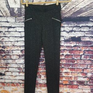 H & M Diagonal zip leggins